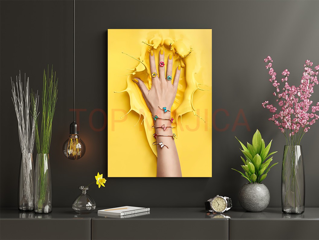 Zuti nokti art slika za salone zuti nokti md