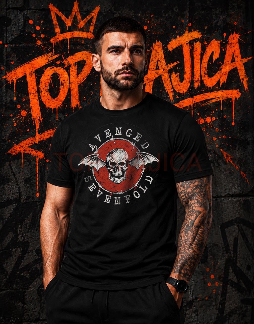 Avenged Sevenfold art majica crna Avenged Sevenfold art majica crna