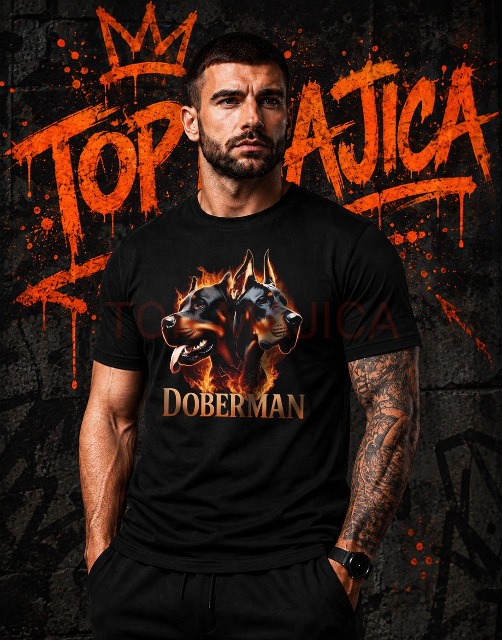 Doberman top majica crna Doberman top majica crna