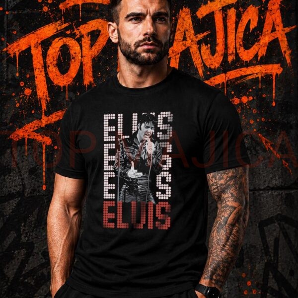 Elvis art top majica crna