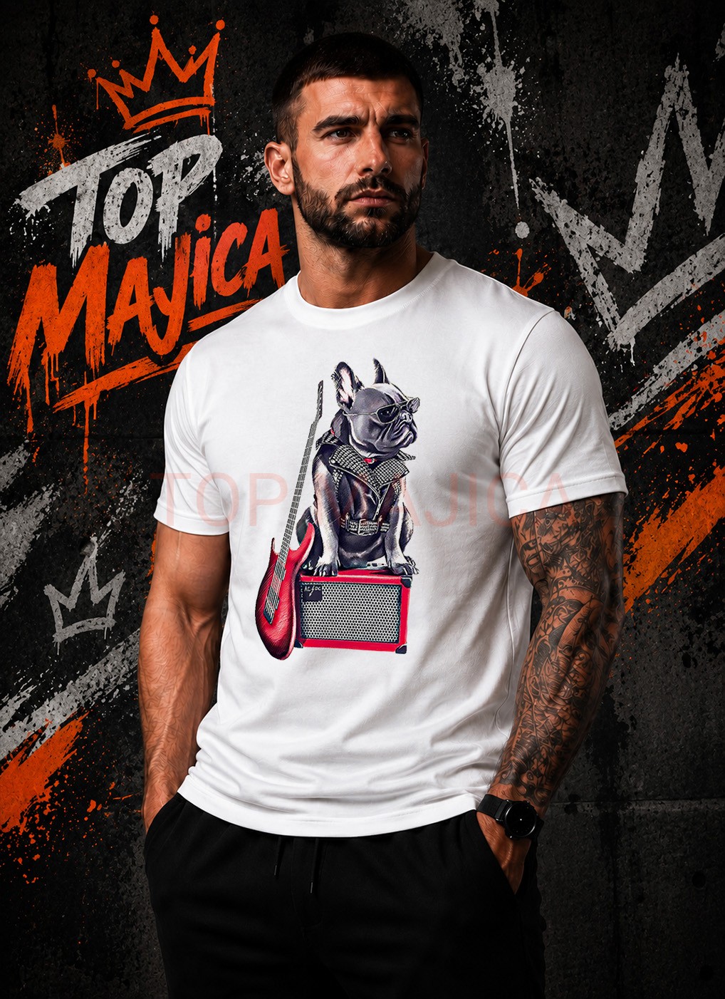 Francuski Buldog rock majica Francuski Buldog rock majica