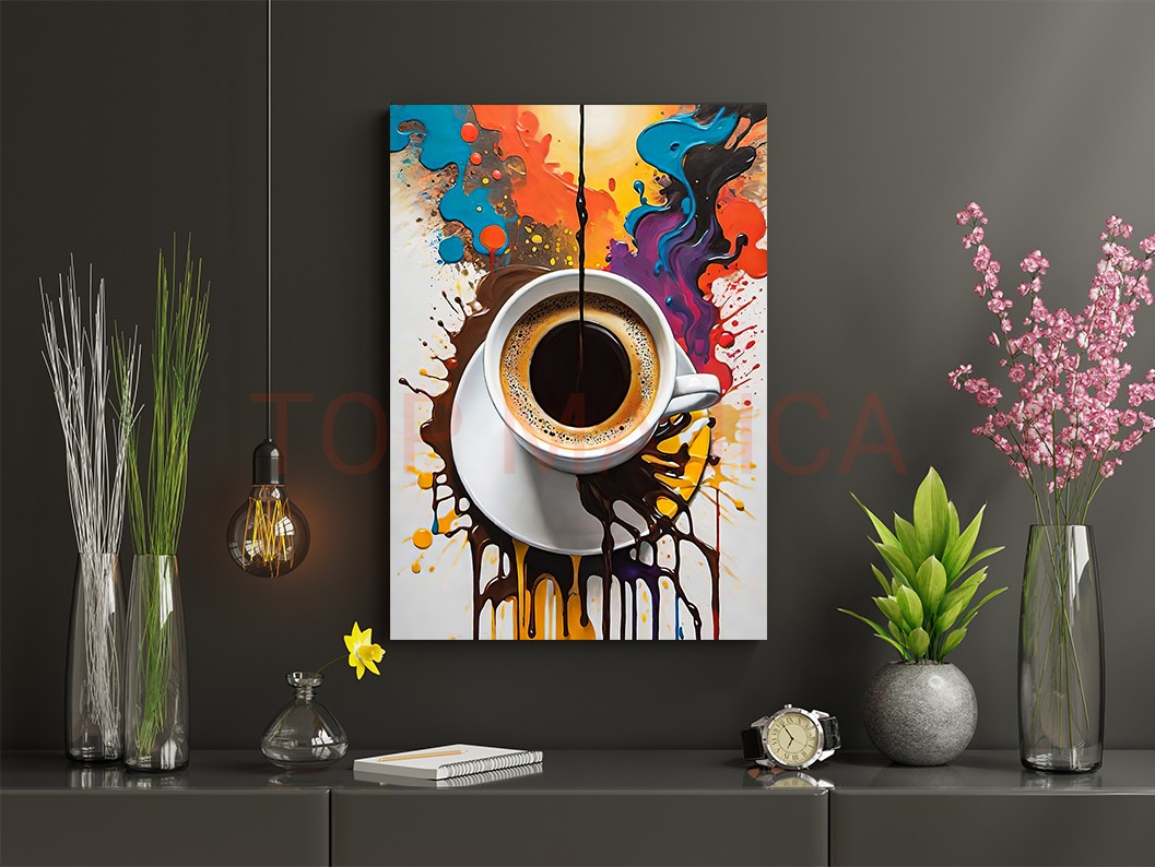 Coffee color drop slika Kafa Color drop Slika