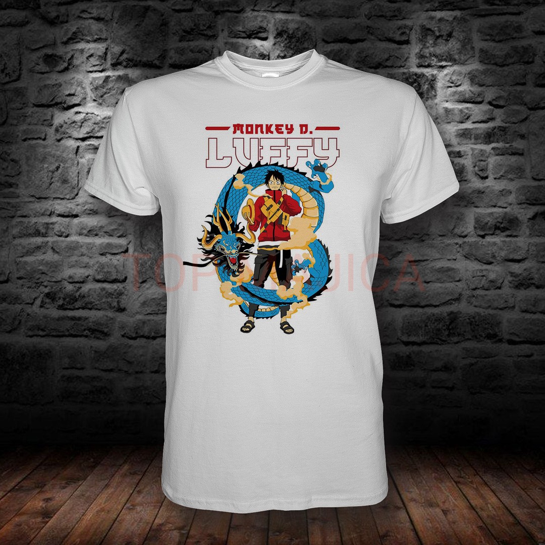 MONKEY D. LUFFY TOP MAJICA Monkey D Luffy top majica bela MONKEY D. LUFFY TOP MAJICA