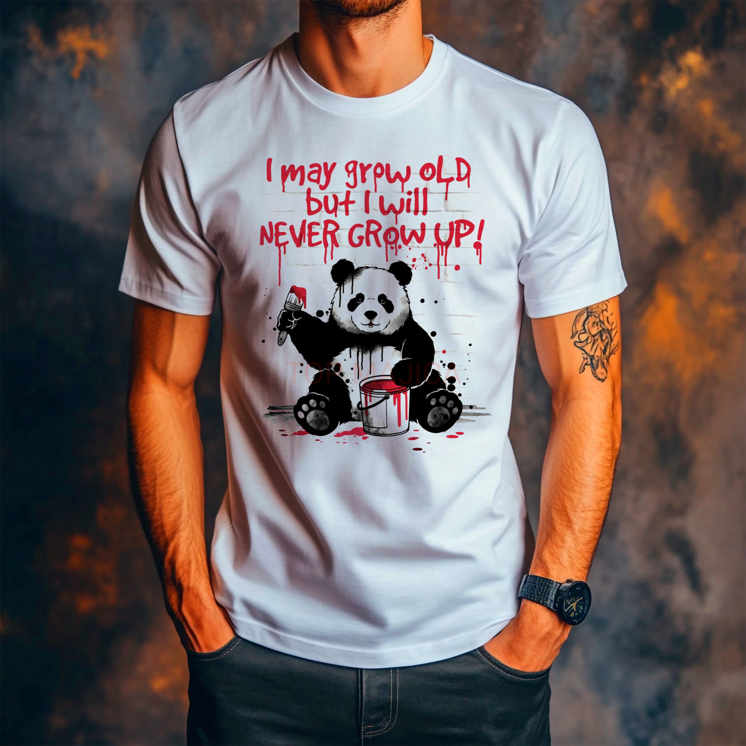 Panda never grow up majica Panda never grow up - Majica Panda never grow up majica scaled