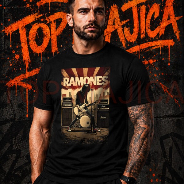 Ramones top art majica crna