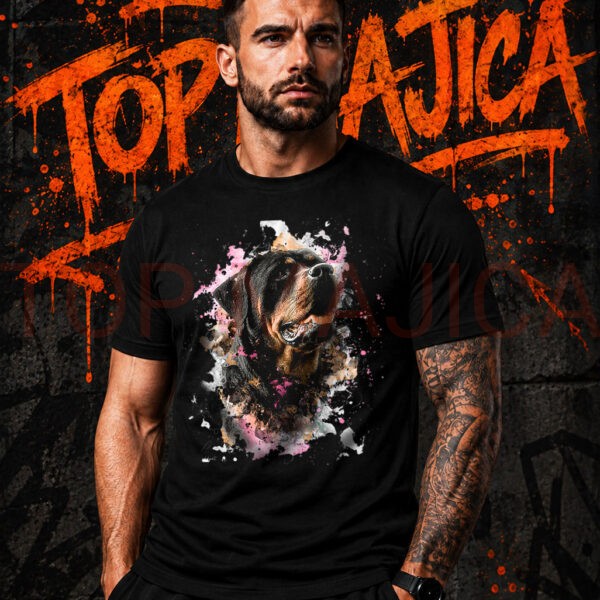 Rotvajler art majica crna