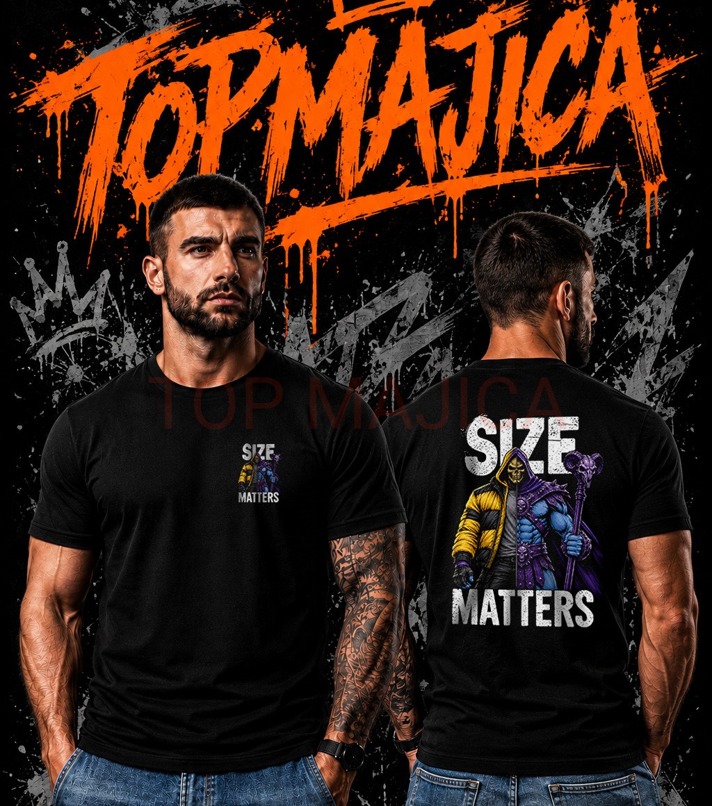 Skeletor size matters majica obostrano crna Skeletor size matters majica obostrano crna