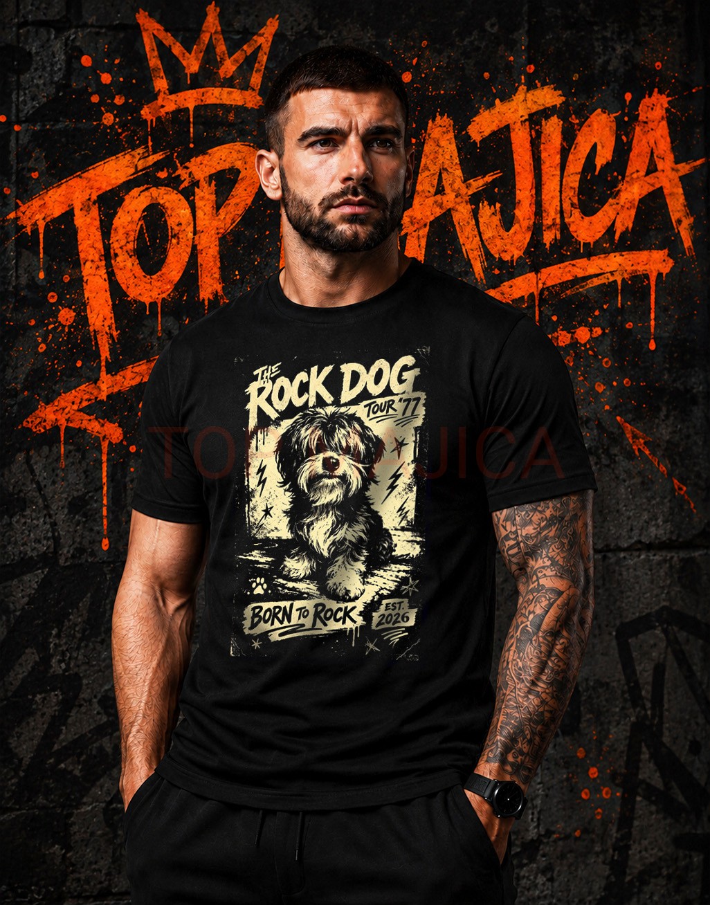 The rock dog majica crna The rock dog majica crna